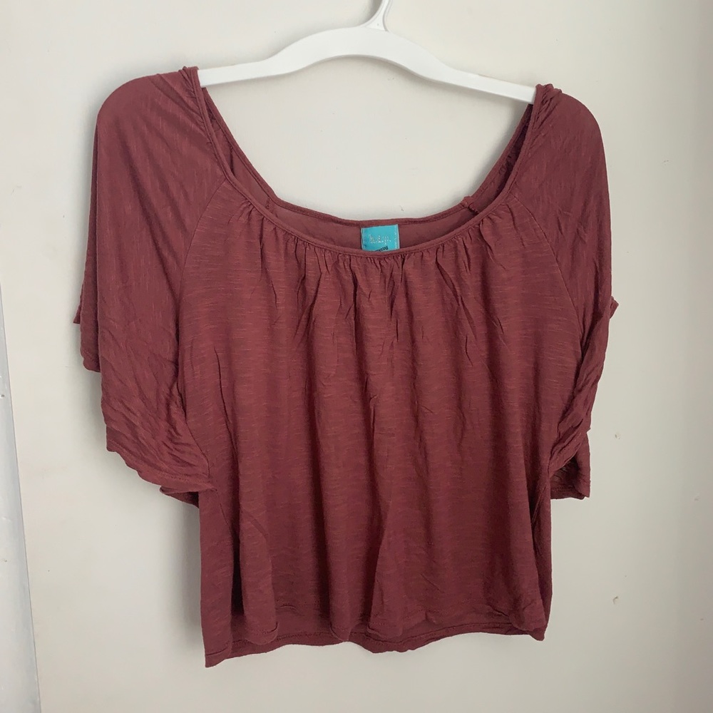 Burgundy Crop Top